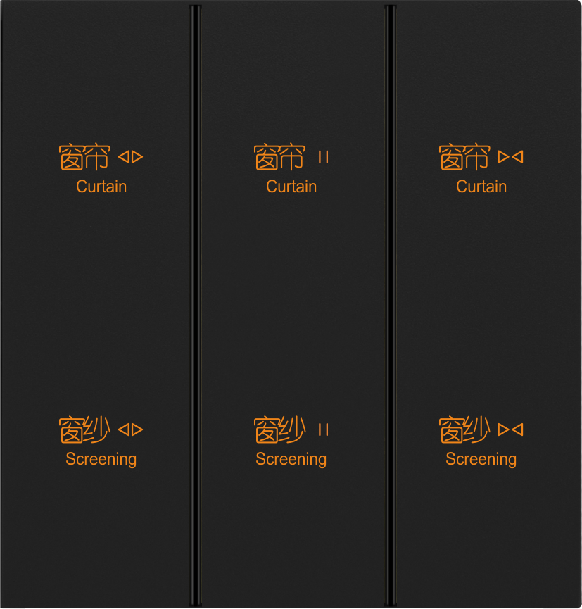 D系列D3三开六开关面板_酒店智能开关面板_温控面板_情景模式开关_插卡取电 - 未来居