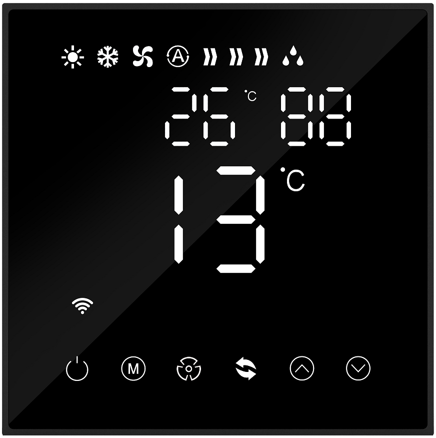 L系列L3LED大屏温控器_酒店智能开关面板_温控面板_情景模式开关_插卡取电 - 未来居