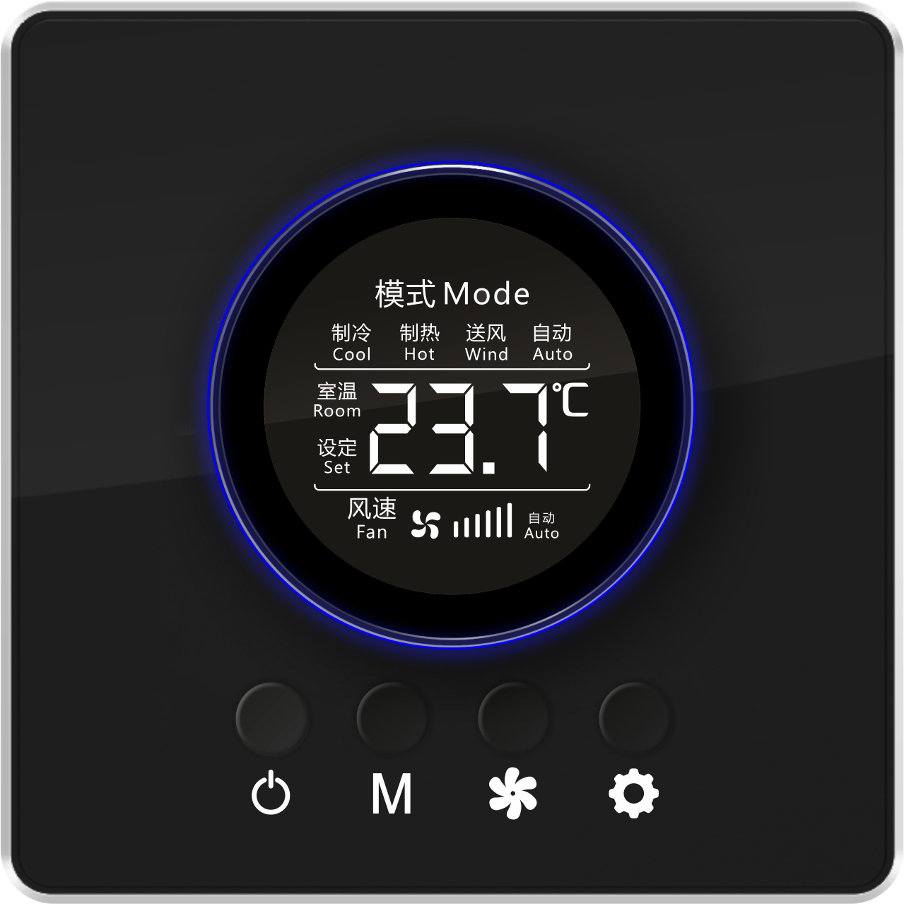 P系列P6旋钮温控器_酒店智能开关面板_温控面板_情景模式开关_插卡取电 - 未来居