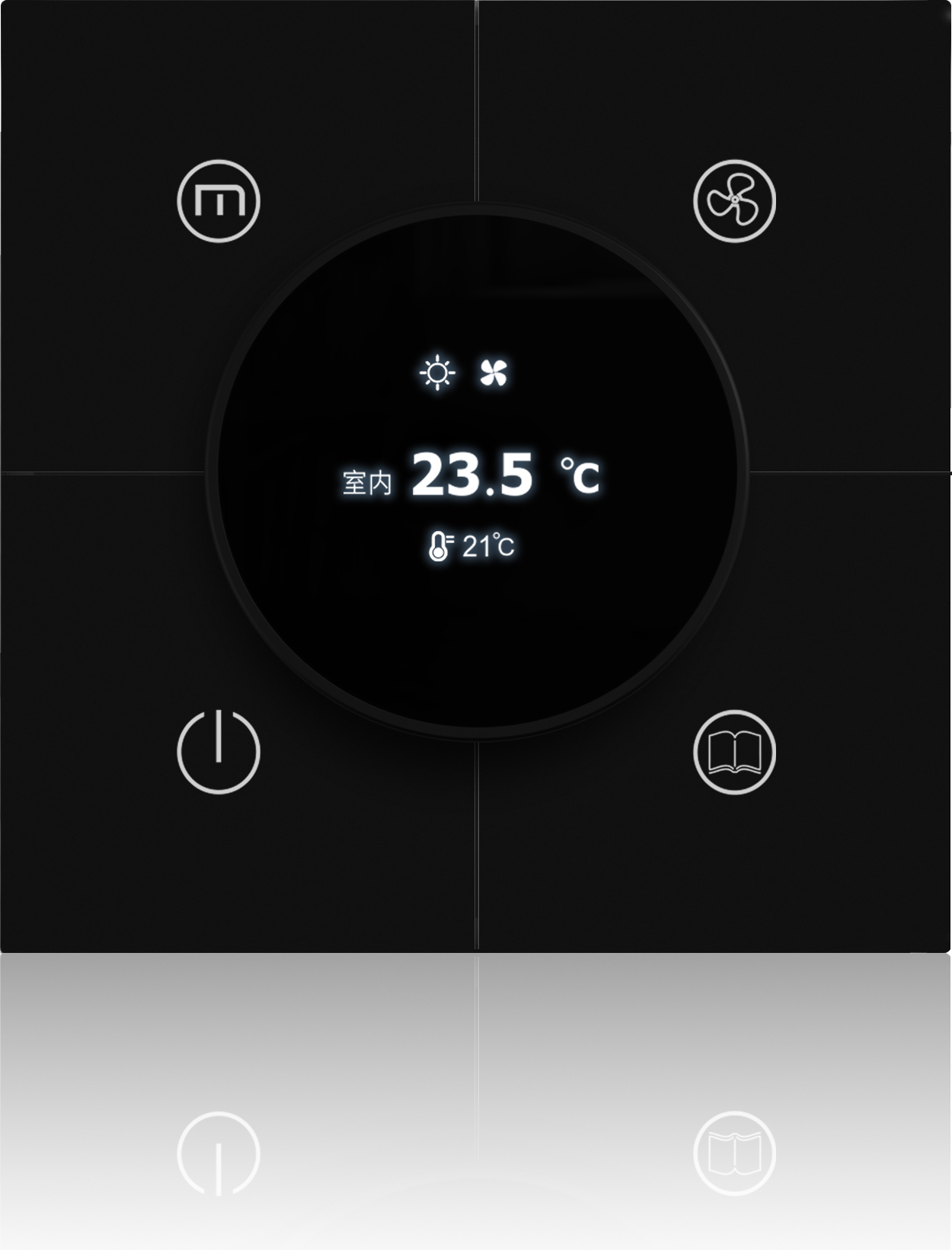 T系列T3旋钮温控器_酒店智能开关面板_温控面板_情景模式开关_插卡取电 - 未来居